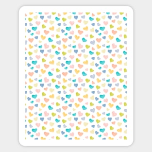 Rainbow Hearts Pattern | Watercolour Sticker